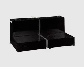 Tradesman Aluminum Twin L-Shape Liquid Storage Tank 96 Gallon Capacity Black