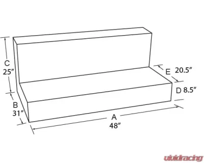 Tradesman Steel L-Shape Liquid Storage Tank 48" Full Size Black - 73580