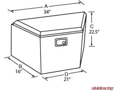Tradesman Steel Trailer Tongue Storage Box 21" Black - 76234