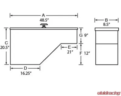 Tradesman Steel Fender Well Truck Tool Box Black - 788230