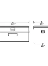 Tradesman Aluminum Flush Mount Truck Tool Box 36" Black                                     - 79436 - Image 2
