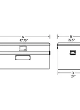 Tradesman Aluminum Flush Mount Truck Tool Box Full/Wide 48" Black                                     - 79447WB - Image 2
