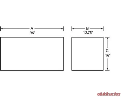 Tradesman Aluminum Top Mount L-Wing Box (96in.) - Brite - 8196T