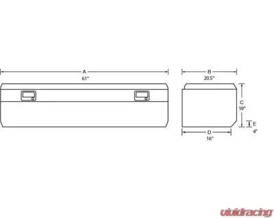 Tradesman Steel Flush Mount Truck Tool Box 60" White - 86460