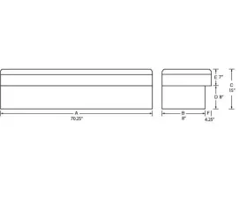 Tradesman Steel Side Bin Truck Tool Box (70in.) - White