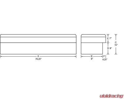 Tradesman Steel Side Bin Truck Tool Box (70in.) - White - 86772
