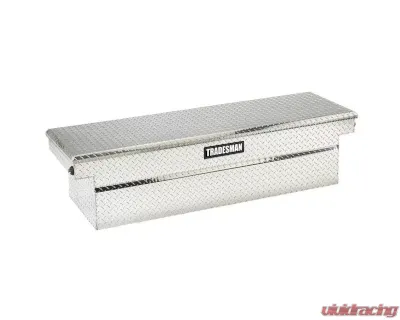 Tradesman Aluminum Single Lid Cross Bed Truck Tool Box Deep Well With Push Button 71" Brite - 9100DBPB
