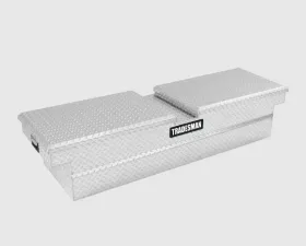 Tradesman Aluminum Gull Wing Cross Bed Truck Tool Box w/Push Button (70in.) - Brite