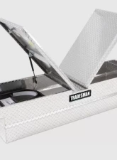 Tradesman Aluminum Gull Wing Cross Bed Truck Tool Box w/Push Button (70in.) - Brite                                     - 9150PB - Image 2