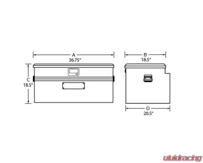 Tradesman Aluminum Flush Mount Truck Tool Box 36" Brite - 9436T