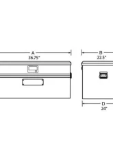 Tradesman Aluminum Flush Mount Truck Tool Box Full/Wide 36" Brite                                     - 9436WB - Image 2