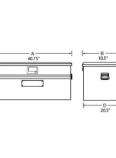 Tradesman Aluminum Flush Mount Truck Tool Box 40" Brite                                     - 9440 - Image 2