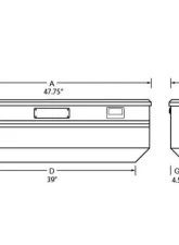 Tradesman Aluminum Flush Mount Truck Tool Box 47.75" Brite                                     - 9447 - Image 2