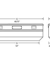 Tradesman Aluminum Flush Mount Truck Tool Box 60.75" Brite                                     - 9460T - Image 2