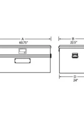 Tradesman Aluminum Flush Mount Truck Tool Box Full/Wide 60" Brite                                     - 9460WB - Image 2