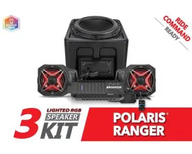 SSV Works Lighted 3-Speaker Audio System w/ Ride Command Polaris Ranger XP1000 2018-2023