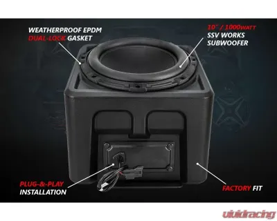 SSV Works Lighted 3-Speaker Audio System w/ Ride Command Polaris Ranger XP1000 2018-2023 - RG4-Q3VRC