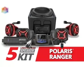 SSV Works Lighted 5-Speaker Audio System w/ JVC Polaris Ranger XP1000 2018-2023