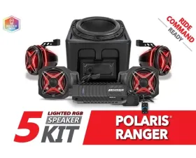SSV Works Lighted 5-Speaker Audio System w/ Ride Command Polaris Ranger XP1000 2018-2023