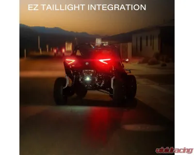 SWITCH Works Street-Legal Tango2 Turn-Signal Plug-&-Play Kit with Licence Plate Frame Can-Am Maverick X3 2017-2026 - 250-SWTSL-X3LP