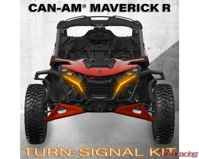 SWITCH Works Street-Legal Tango2 Turn-Signal Plug-&-Play Kit with Licence Plate Frame Can-Am Maverick X3 2017-2026 - 250-SWTSL-X3LP