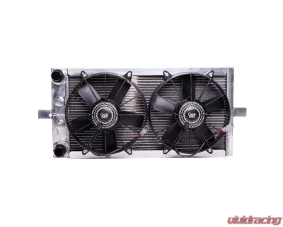 Chase Bays -16AN Tucked Aluminum Radiator with 2 12in Ultra Fans Nissan 240SX S13 | S14 | S15 1989-2002 - CB-14RAD-16AN-11UFAN