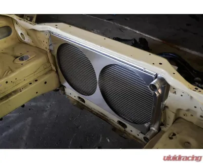 Chase Bays -16AN Tucked Aluminum Radiator with 2 12in Ultra Fans Nissan 240SX S13 | S14 | S15 1989-2002 - CB-14RAD-16AN-11UFAN