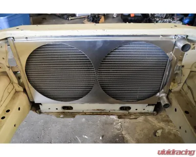 Chase Bays -16AN Tucked Aluminum Radiator with 2 12in Ultra Fans Nissan 240SX S13 | S14 | S15 1989-2002 - CB-14RAD-16AN-11UFAN