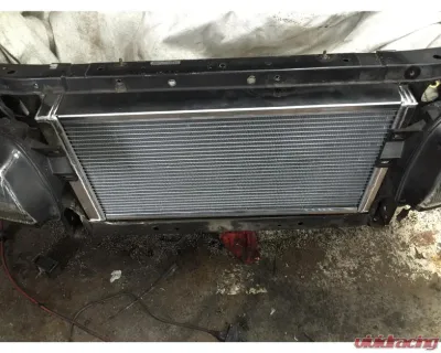 Chase Bays -16AN Tucked Aluminum Radiator with 2 12in Ultra Fans Nissan 240SX S13 | S14 | S15 1989-2002 - CB-14RAD-16AN-11UFAN