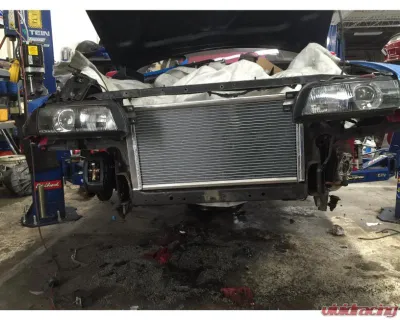 Chase Bays -16AN Tucked Aluminum Radiator with 2 12in Ultra Fans Nissan 240SX S13 | S14 | S15 1989-2002 - CB-14RAD-16AN-11UFAN