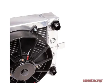 Chase Bays -16AN Tucked Aluminum Radiator with 2 12in Ultra Fans Nissan 240SX S13 | S14 | S15 1989-2002 - CB-14RAD-16AN-11UFAN