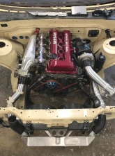 Chase Bays -16AN Tucked Aluminum Radiator with 2 12in Ultra Fans Nissan 240SX S13 | S14 | S15 1989-2002                                     - CB-14RAD-16AN-11UFAN - Image 9