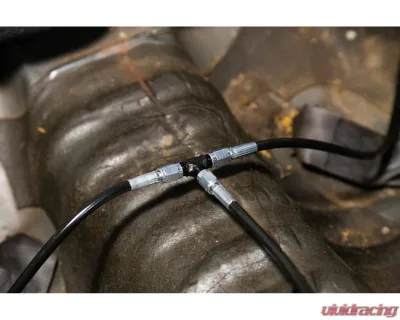 Chase Bays Pass Thru-Inline | Single Rearr Caliper OE MC Hydro Handbrake Line Kit Toyota AE86 Corolla 1983-1987 - CB-AE86-OEMC/HB