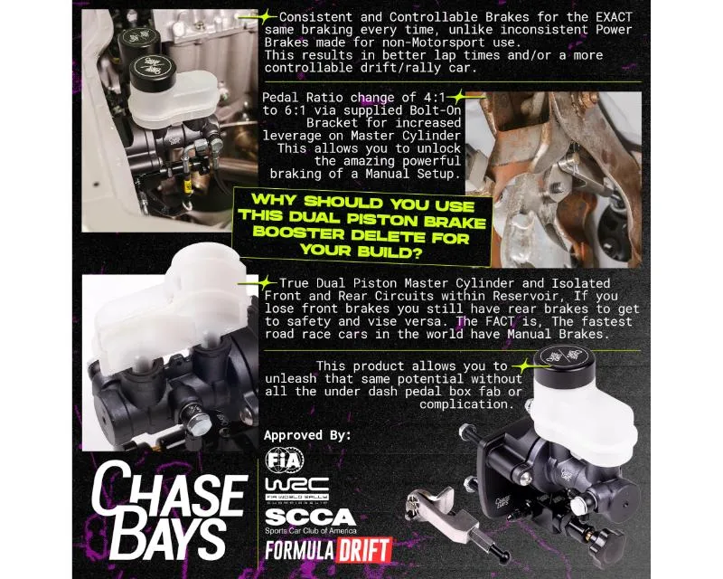 Chase Bays CB-DBBE-MK Dual Piston Brake Booster Delete for