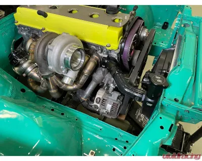 Chase Bays 1.5in Push On Hose Compact Upper Water Neck with Bypass Tube Toyota 1.5JZ-GTE | 2JZ-GTE - CB-JZ-UWN15L