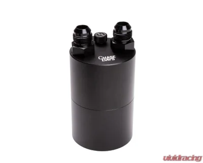 Chase Bays -10AN 90 Deg L-Fitting Inlet -10AN Straight Outlet Oil Catch Can - CB-OILCATCH-10AN90L-10AN