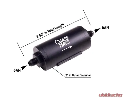 Chase Bays High Flow 6AN Fuel Filter - CB-U-06FF