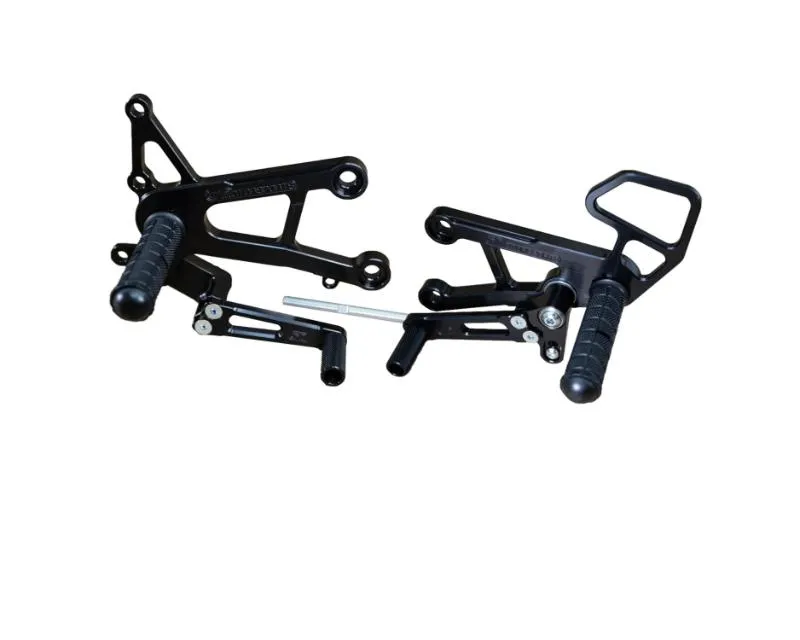 Woodcraft Technologies STD/GP Shift Complete Rearset Kit w/ Pedals (No Folding Toe Pieces) Kawasaki Ninja ZX-10R 2006-2010 - 05-0165B