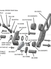 Woodcraft Technologies Complete Rearset (With Folding Toe Pieces) Honda Grom 125 2014-2020                                     - 05-0307BX - Image 2