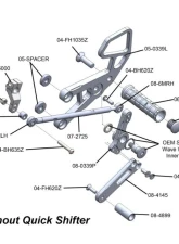 Woodcraft Technologies Complete Rearset (Aftermarket QS - With Folding Toe Pieces) Honda CBR1000RR 2017-2022                                     - 05-0344BX - Image 5