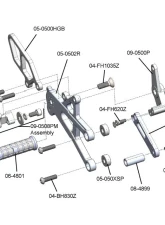 Woodcraft Technologies Black Complete STD Shift Rearset w/o QS (No Folding Toe Pieces) Triumph Street Triple R 2013-2016                                     - 05-0509B - Image 2