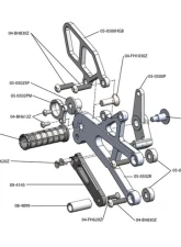 Woodcraft Technologies Black Complete STD Shift Rearset w/o QS (No Folding Toe Pieces) Triumph Street Triple R 2013-2016                                     - 05-0509B - Image 3