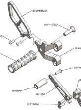 Woodcraft Technologies Complete Rearset (With Folding Toe Pieces) Ducati 1998-2003                                     - 05-0610BX - Image 4