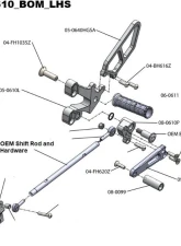 Woodcraft Technologies Complete Rearset (With Folding Toe Pieces) Ducati 1998-2003                                     - 05-0610BX - Image 5