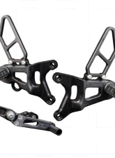 Woodcraft Technologies Black GP/STD Adjustable Rearset Kit (No Folding Toe Pieces) MV Agusta 2012-2019                                     - 05-0780B - Image 5