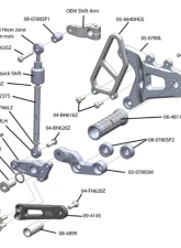 Woodcraft Technologies Black GP/STD Adjustable Rearset Kit (No Folding Toe Pieces) MV Agusta 2012-2019                                     - 05-0780B - Image 4