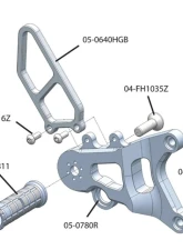 Woodcraft Technologies Black GP/STD Adjustable Rearset Kit (No Folding Toe Pieces) MV Agusta 2012-2019                                     - 05-0780B - Image 5