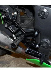 Woodcraft Technologies Complete Eccentric Rearset (With Folding Toe Pieces) Kawasaki Ninja EX250 2008-2012                                     - 05-4131EBX - Image 3