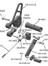 Woodcraft Technologies Left Hand Side Eccentric Rearset Bracket Kawasaki Ninja EX250 | EX300 2008-2017                                     - 05-4131LE - Image 2