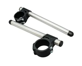 Woodcraft Technologies Silver Motorcycle Clip-ons w/ 50mm Clamp & 7/8